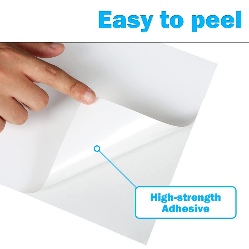 RBHK Full Sheet Address Labels for Laser/Inkjet Printers, White, 8.5 x 11 Inch, 1 Pack of 100 Labels - Image 2